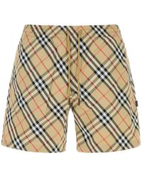 Burberry - Badmode ,Nylon Printed Nylon Check Zwemshorts - Lyst