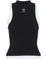 Versace - Tops ,Zwart ,Katoen Vintage Tanktop - Lyst