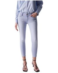 Salsa Jeans - Push up wonder skinny cropped jeans - Lyst