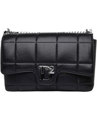 DSquared² - Tassen ,Zwart ,Leer Leren Crossbody Tas - Lyst