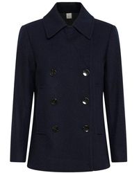 Part Two - Jassen ,Blauw ,Donkerblauwe Klassieke Jas Met Slimme Knopen - Lyst