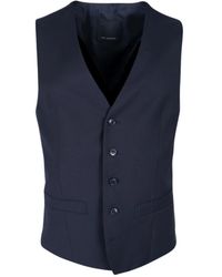 Roy Robson - Jassen ,Blauw ,Wol Maatwerk Vest Tasmania Wol 100 - Lyst