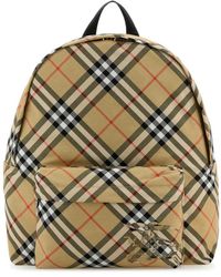 Burberry - Geborduurde Fabric Check Rugzak - Lyst