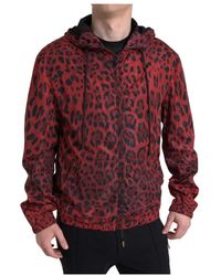 Dolce & Gabbana - Trainingsjack Jas Met Capuchon Met Luipaardprint G9Lm0T G7Wpp - Lyst