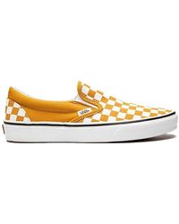 Vans - Ua Classic Slip On 98 Dx Checkboard Senf - Lyst