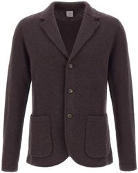 Eleventy - Jassen ,Bruin ,Wol Wol-Kasjmier Gebreide Blazer - Lyst