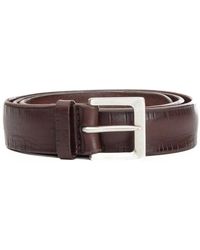 Orciani - Brauner ledergürtel laser cut - Lyst