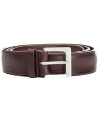 Orciani - Bruine Leren Riem Lasergesneden - Lyst