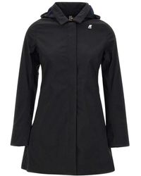 K-Way - Classica giacca nera antipioggia per donne - Lyst