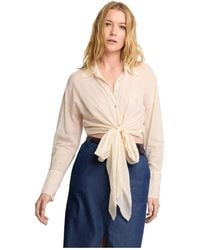 Kocca - Chique Cropped Blouse Met Strik - Lyst