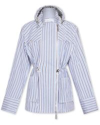 Rabanne - Parka Met Capuchon Van Katoenpoplin - Lyst