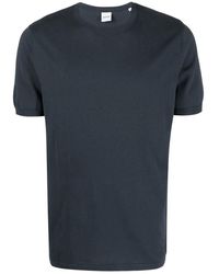 Aspesi - Navy baumwoll t-shirt mit rippbündchen - Lyst