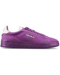 Autry - Schoenen ,Paars ,Leer Lage Top Sneakers Dallas Stijl - Lyst
