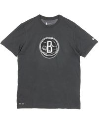 Nike - Fitness ,Grijs ,Katoen Brooklyn Nets Logo T-Shirt - Lyst