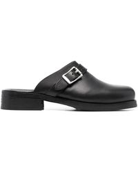 Our Legacy - Schwarze geschlossene lederschuhe mit kreuzriemen - Lyst