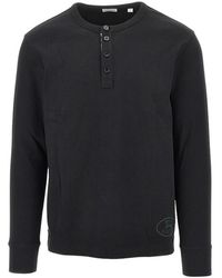 Burberry - Tops ,Zwart ,Katoen Katoenen Top Met Lange Mouwen - Lyst