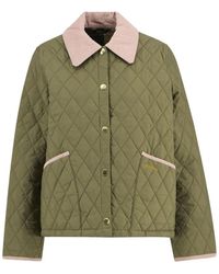 Barbour - Icons Cropped Liddesdale Gewatteerd Jasje - Lyst