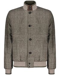 Fedeli - Jassen ,Bruin ,Wol Wool Blend Bomber - Lyst