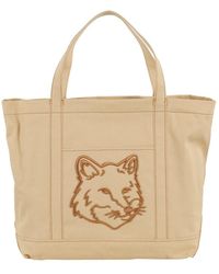 Maison Kitsuné - Große Tote Tasche Mit Fox Head - Lyst