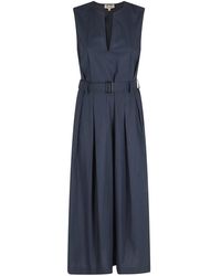 Woolrich - Kleedjes ,Blauw ,Midi Kleedjes - Lyst