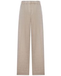 Brunello Cucinelli - Wide Trousers - Lyst