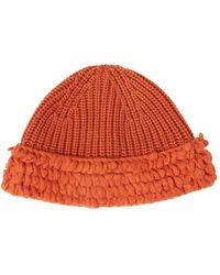 Moncler - Handgestrickte woll beanie mütze - Lyst