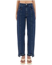 Baum und Pferdgarten - Jeans ,Blauw ,Denim Nanya High-Waisted Seamed Denim Pants - Lyst
