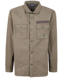 Barbour - Jassen ,Bruin ,Katoen Katoenen Overshirt Met Knoopsluiting - Lyst