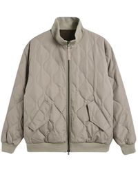 Taion - Jassen ,Bruin ,Polyester Reversible Hi-Neck Down Jacket - Lyst
