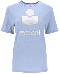 Isabel Marant - Camiseta con estampado de logotipo metálico - Lyst