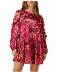 Studio Amaya - Kleedjes ,Veelkleurig ,Betoverende Nora Mini Jurk - Lyst