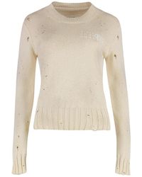 MM6 by Maison Martin Margiela - Splattered Rundhals-Pullover - Lyst
