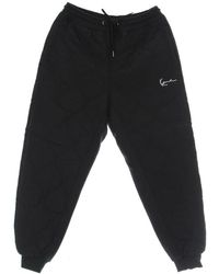Karlkani - Broeken ,Zwart ,Polyester Gewatteerde Trainingsbroek Zwart - Lyst
