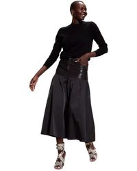 Cynthia Rowley - Downtown Leather Nylon Skirt - Lyst