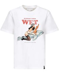 Stella McCartney - Tops ,Wit ,Katoen Witte Katoenen T-Shirts En Polo's - Lyst