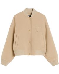 Weekend by Maxmara - Bomberjack Van Wolmix Met Vilt Patch - Lyst