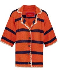 La DoubleJ - Truien & Vesten ,Veelkleurig ,Katoen Salt'N'Vinegar Crochet Jacket - Lyst