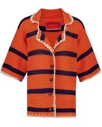 La DoubleJ - Truien & Vesten ,Veelkleurig ,Katoen Salt'N'Vinegar Crochet Jacket - Lyst