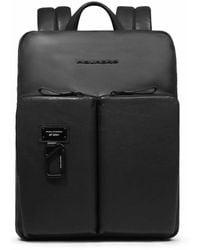 Piquadro - Schmaler Laptop-Rucksack Mit Ipad-Fach, Stoßfest Ausgepolstert Und Rfid-Geschützt - Lyst