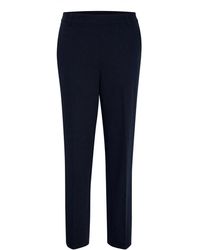 Kaffe - Broeken ,Blauw ,Midnight Marine Hoge Taille Broek - Lyst
