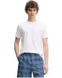 Iceberg - Tops ,Wit ,Katoen T-Shirt Met Ronde Hals - Lyst