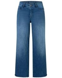 M·a·c - Jeans ,Blauw ,Denim Storm Blauw Authentiek Gewassen Denim Jeans - Lyst