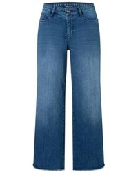 M·a·c - Jeans ,Blauw ,Denim Storm Blauw Authentiek Gewassen Denim Jeans - Lyst