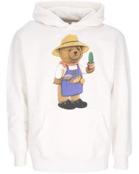 Market - Hoodies & Sweatvesten ,Grijs ,Katoen Beer Hoodie Lichtgewicht Sweatshirt - Lyst