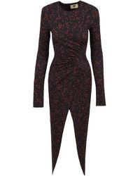 Aniye By - Kleedjes ,Veelkleurig ,Polyester Midi Jurk Met Zijsplit - Lyst