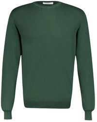Boglioli - Grüner Baumwollstrickpullover - Lyst