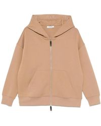 Max Mara - Beiger Front-Zip-Hoodie Mit Taschen - Lyst