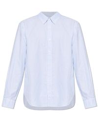 Rag & Bone - Overhemden ,Blauw ,Katoen Klassiek Oxford Overhemd - Lyst