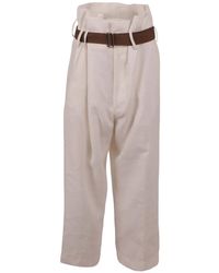 Plan C - Wide Trousers - Lyst