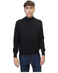 Barba Napoli - Truien & Vesten ,Zwart ,Wol Turtleneck Sweater - Lyst